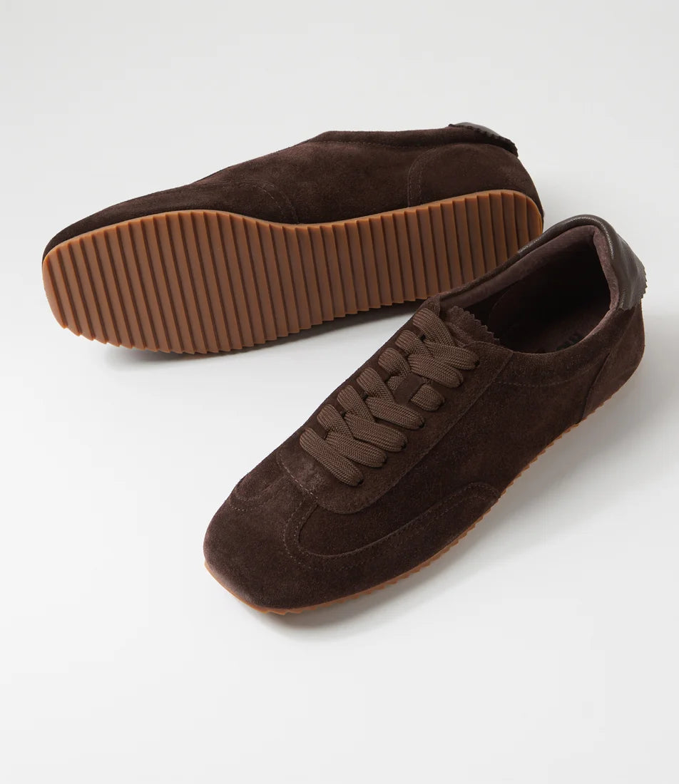 Mollini Liloa Sneakers Dark Choc Suede Leather