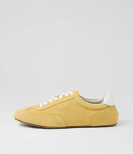 Load image into Gallery viewer, Mollini Liloa Sneakers Lemon/ White Suede Leather
