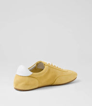 Load image into Gallery viewer, Mollini Liloa Sneakers Lemon/ White Suede Leather

