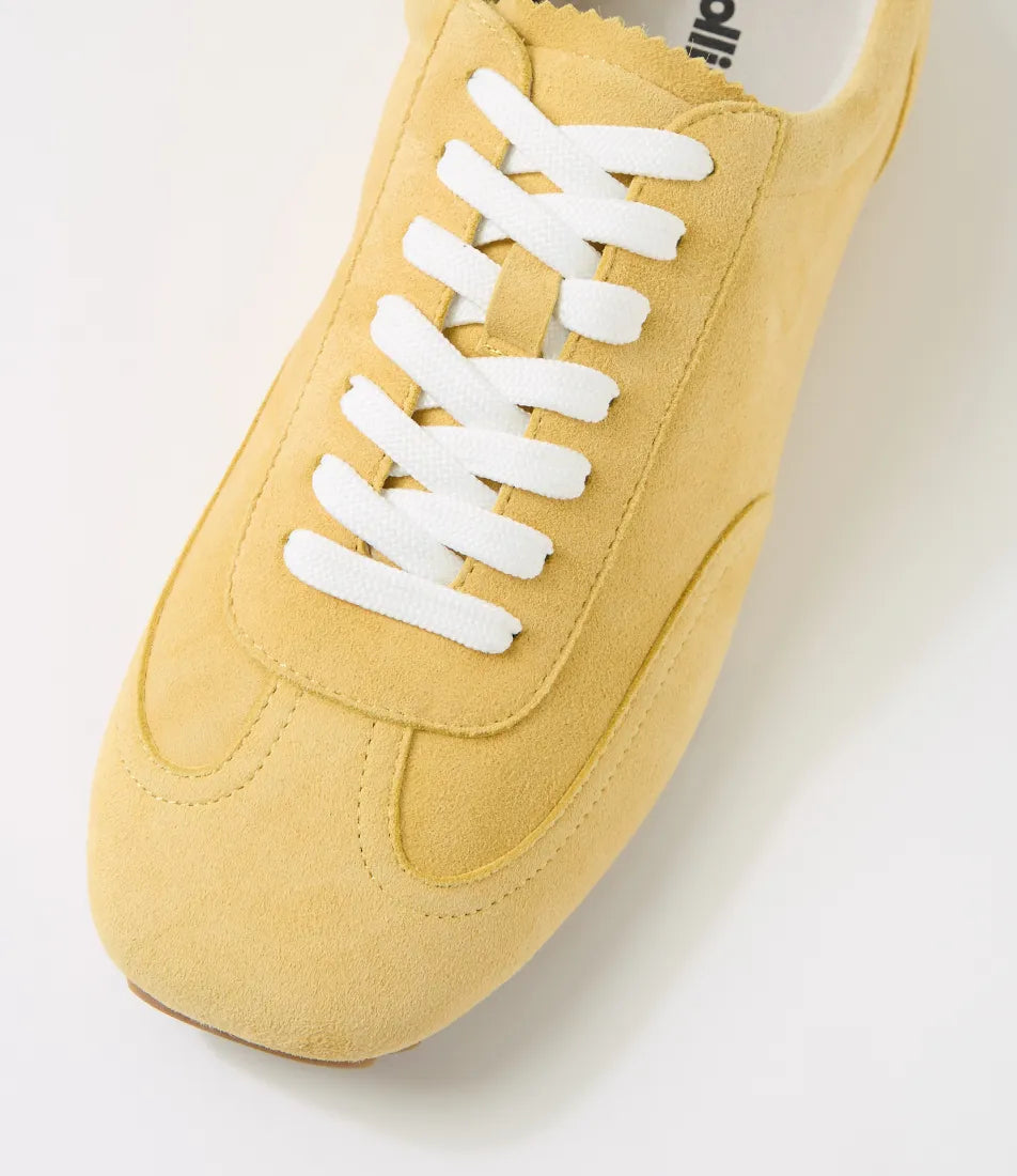 Mollini Liloa Sneakers Lemon/ White Suede Leather