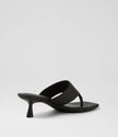 Mollini Torina Thong Heels Black Leather
