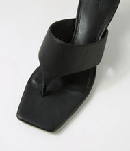 Load image into Gallery viewer, Mollini Torina Thong Heels Black Leather
