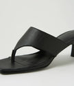 Mollini Torina Thong Heels Black Leather