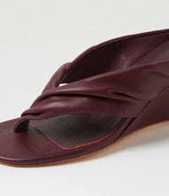Load image into Gallery viewer, Mollini Febbe Burgundy Leather Wedge Heel
