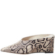Mollini Loe Cream & Black Snake Print Leather Wedge Heel
