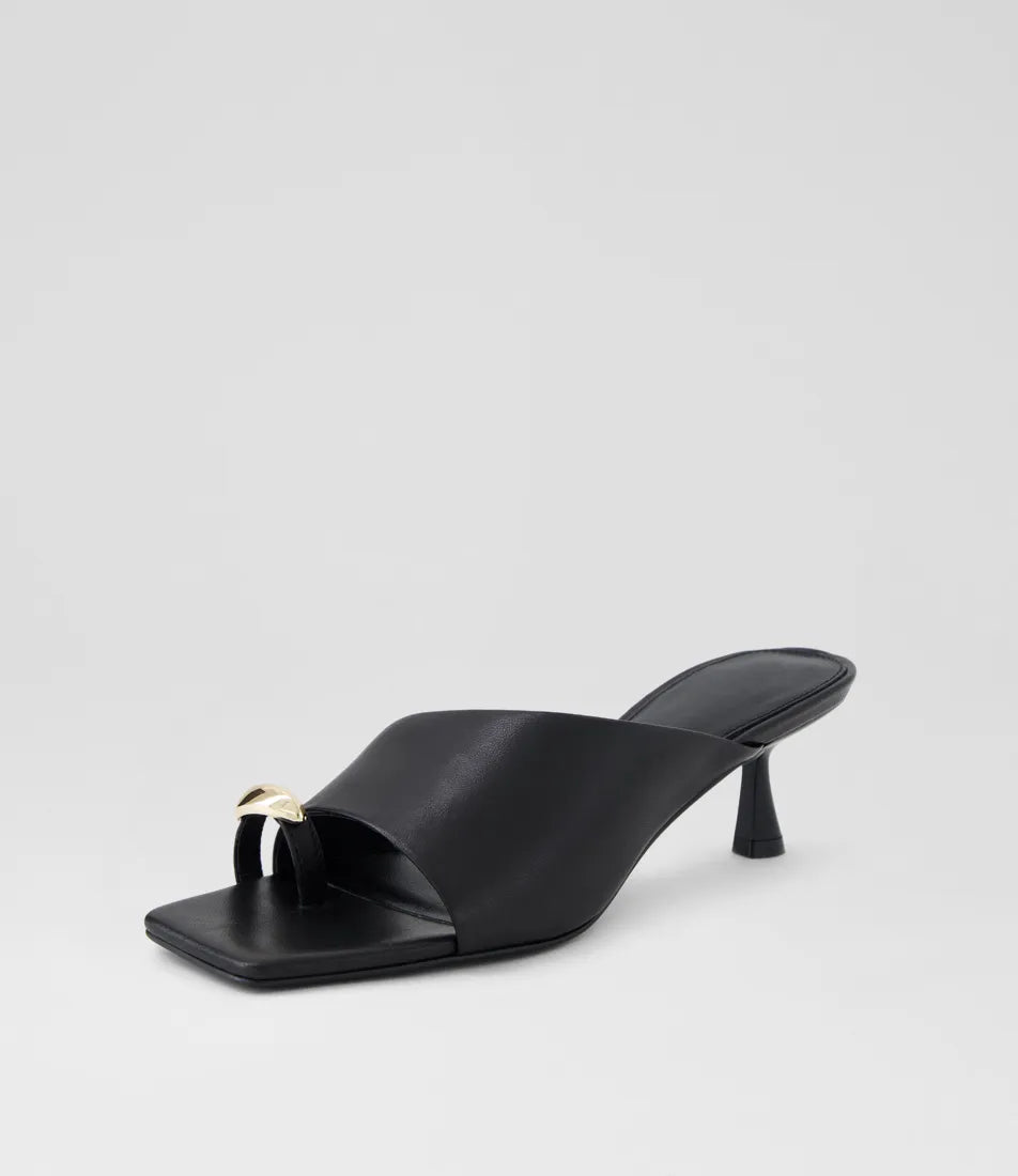 Mollini Tionee Mules Black Leather