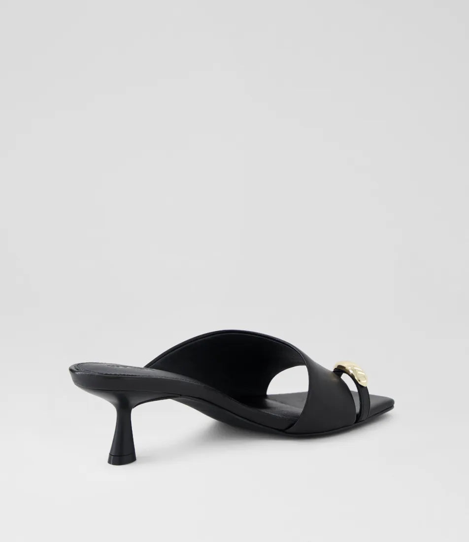 Mollini Tionee Mules Black Leather