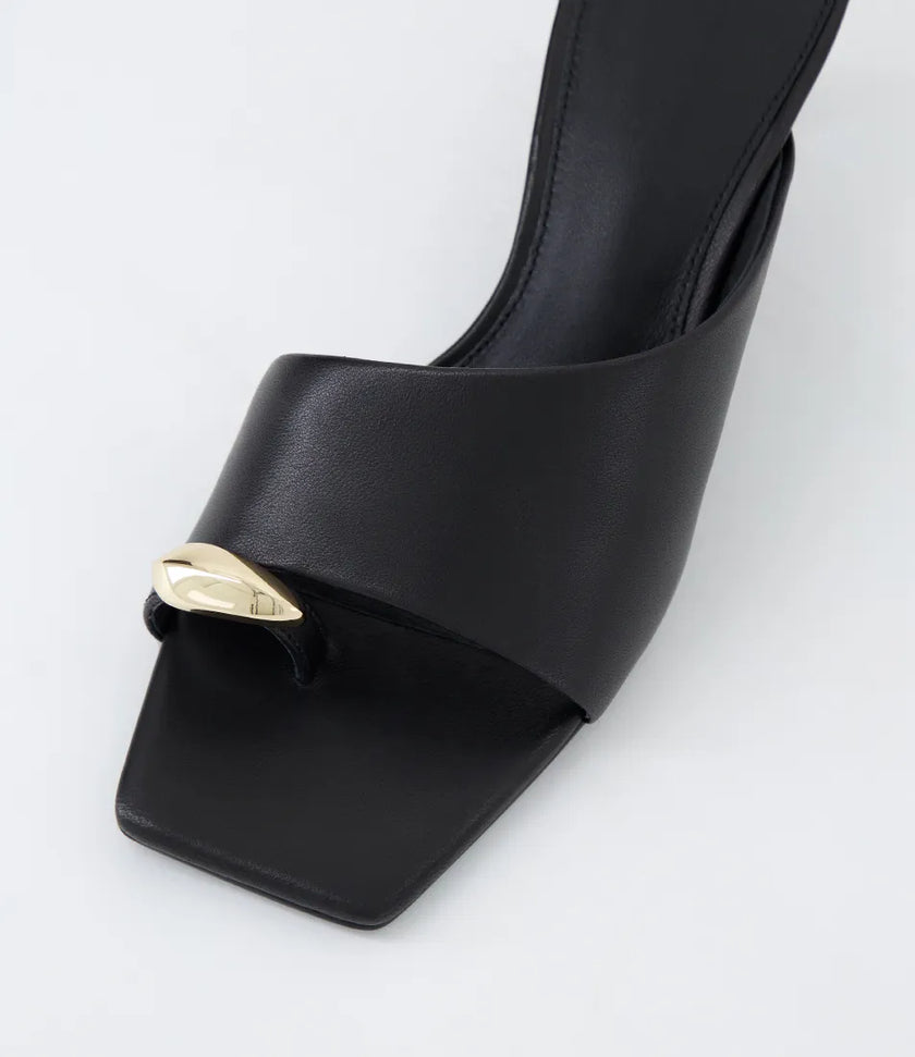Mollini Tionee Mules Black Leather