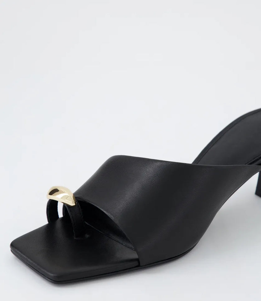 Mollini Tionee Mules Black Leather