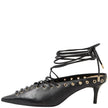 Mollini Lanni Black Leather Lace Up Heels