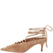 Mollini Lanni Camel Suede Lace Up Heels