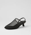 Mollini Ican Mesh Leather Heels Black