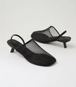 Mollini Ican Mesh Leather Heels Black