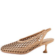 Mollini Atuned Camel Leather Slingback Heels