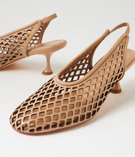 Load image into Gallery viewer, Mollini Atuned Camel Leather Slingback Heels
