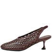Mollini Atuned Burgundy Leather Slingback Heels