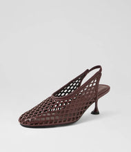 Load image into Gallery viewer, Mollini Atuned Burgundy Leather Slingback Heels
