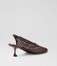 Load image into Gallery viewer, Mollini Atuned Burgundy Leather Slingback Heels

