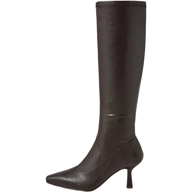 Mollini Andria Knee High Boots Dark Choc Tumble Smooth