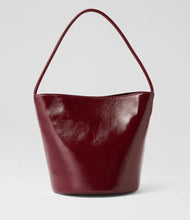 Load image into Gallery viewer, Mollini Nolya Bordeaux Crinkle Patent Leather Handbag
