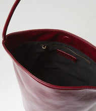 Load image into Gallery viewer, Mollini Nolya Bordeaux Crinkle Patent Leather Handbag
