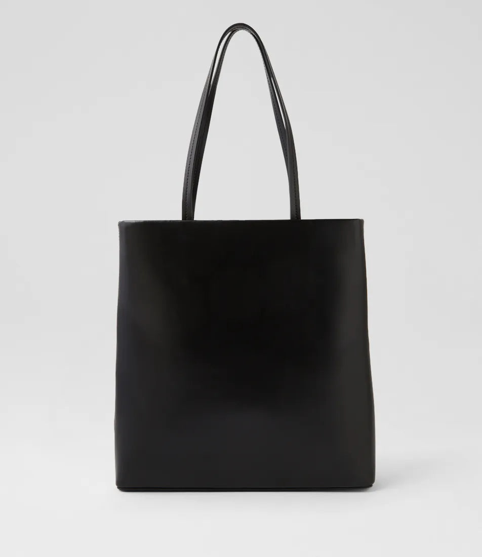 Mollini Talli Tote Bag Black Leather