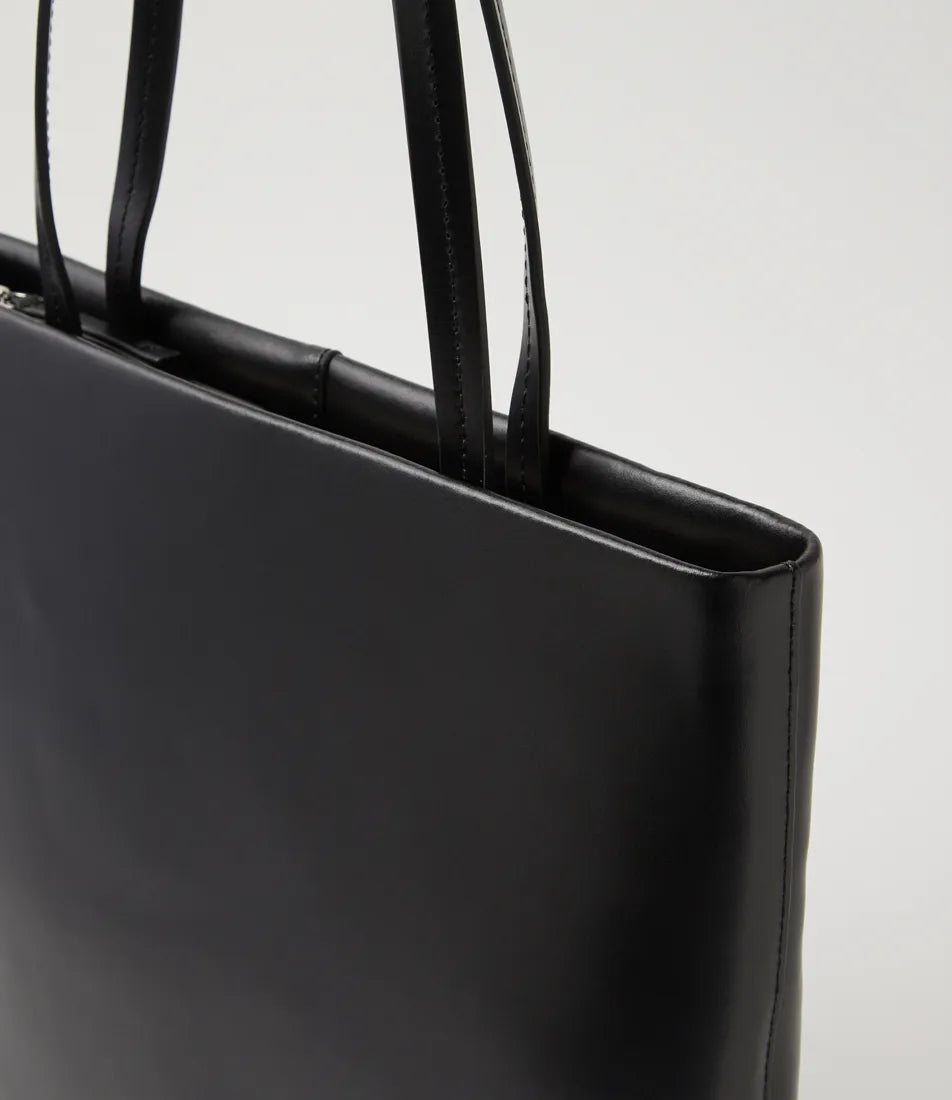 Mollini Talli Tote Bag Black Leather