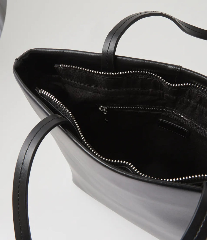 Mollini Talli Tote Bag Black Leather