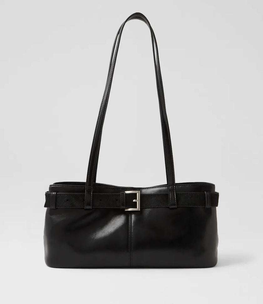 Mollini Tilda Handbag Black Leather Pony