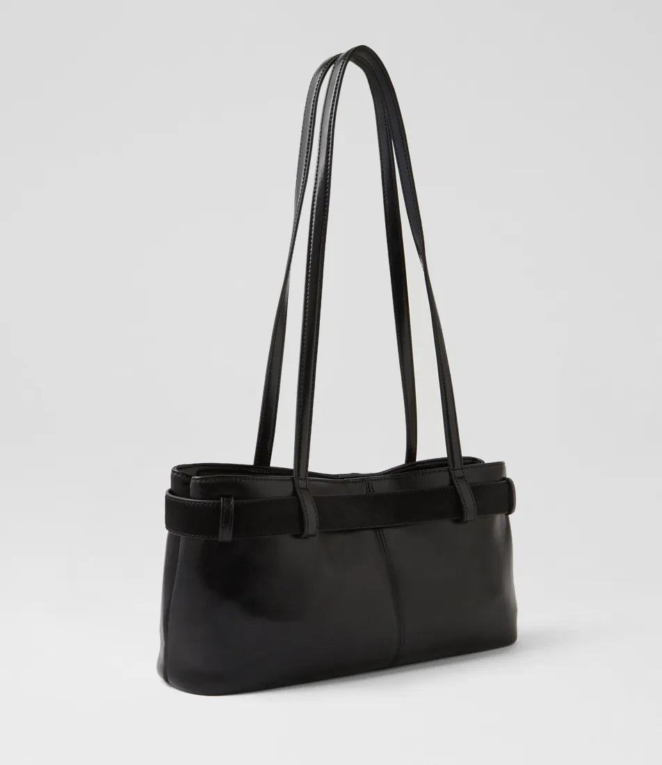 Mollini Tilda Handbag Black Leather Pony