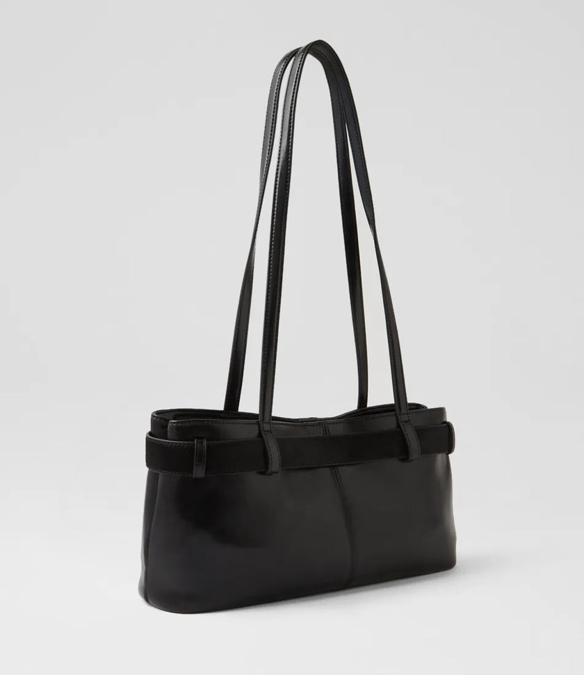 Mollini Tilda Handbag Black Leather Pony