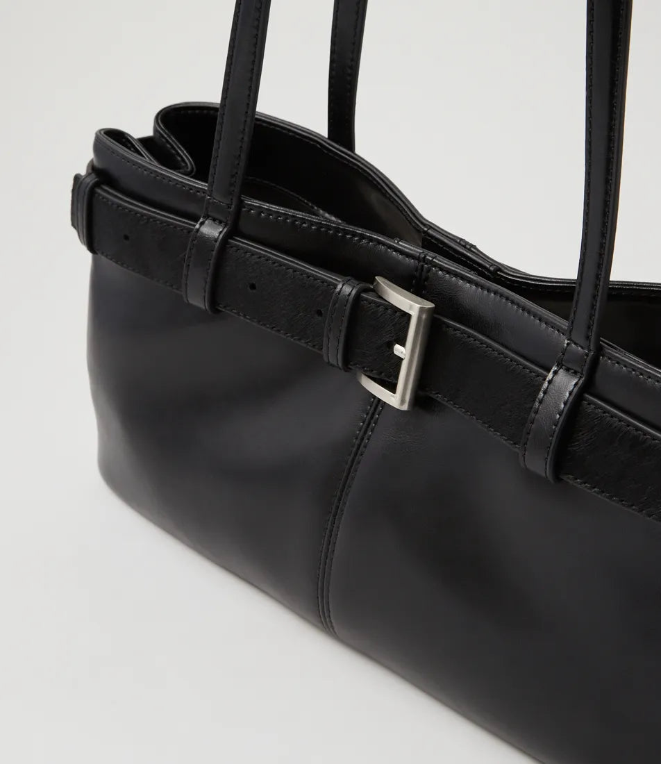 Mollini Tilda Handbag Black Leather Pony