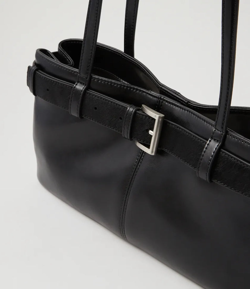Mollini Tilda Handbag Black Leather Pony