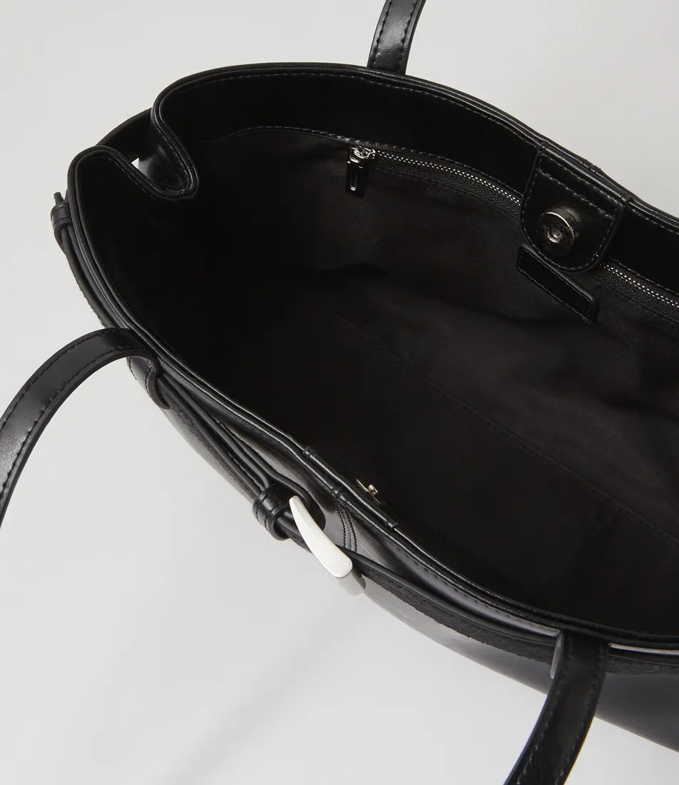 Mollini Tilda Handbag Black Leather Pony