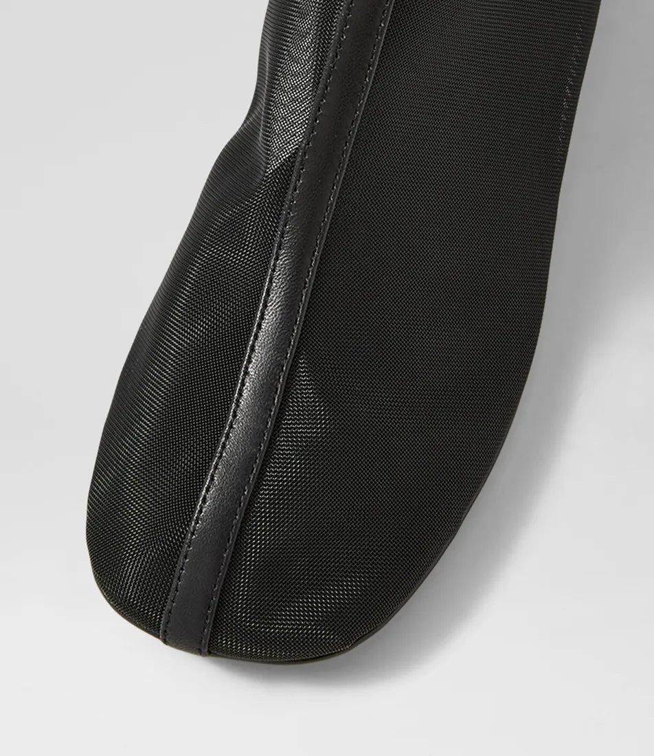 Mollini Garnir Mesh Ankle Boots Black