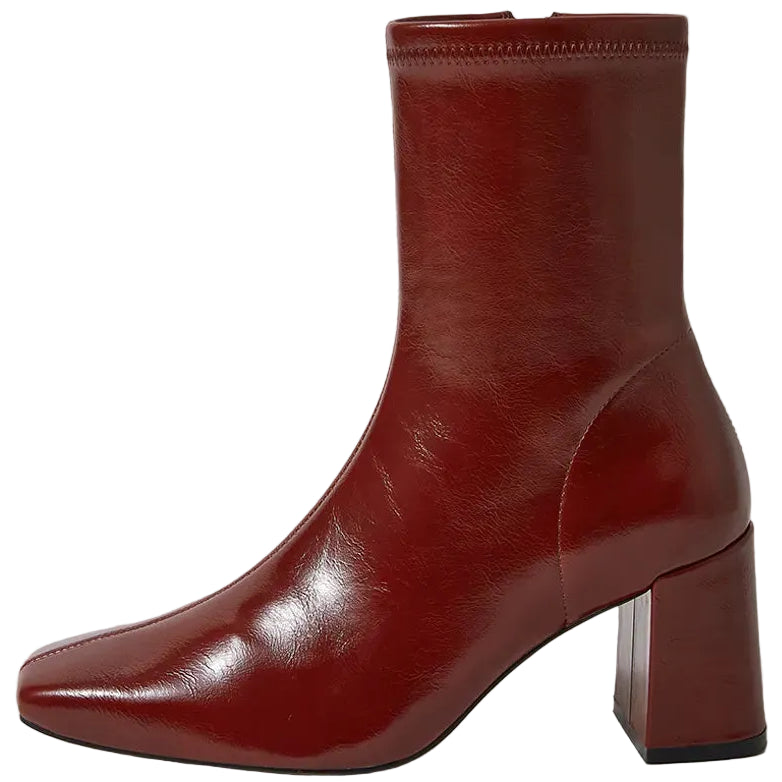 Mollini Wilara Ankle Boot Burgundy Stretch Smooth