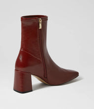 Load image into Gallery viewer, Mollini Wilara Ankle Boot Burgundy Stretch Smooth
