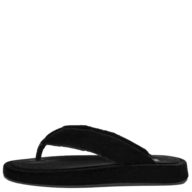 Mollini Ajami Velvet Thongs Black
