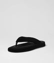 Mollini Ajami Velvet Thongs Black