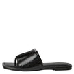 Mollini Misam Thong Sandals Black Crinkle Leather