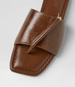 Mollini Misam Thong Sandals Tan Crinkle Leather