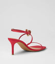 Mollini Piety Heart Detail Heel Sandals Red Satin