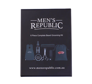 Men's Republic Beard Grooming Kit 6pc with Bag & Apron