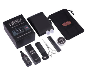 Men's Republic Beard Grooming Kit 6pc with Bag & Apron