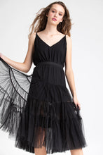 Load image into Gallery viewer, Miss Rose Sister Violet Ariette Tulle Skirt Black
