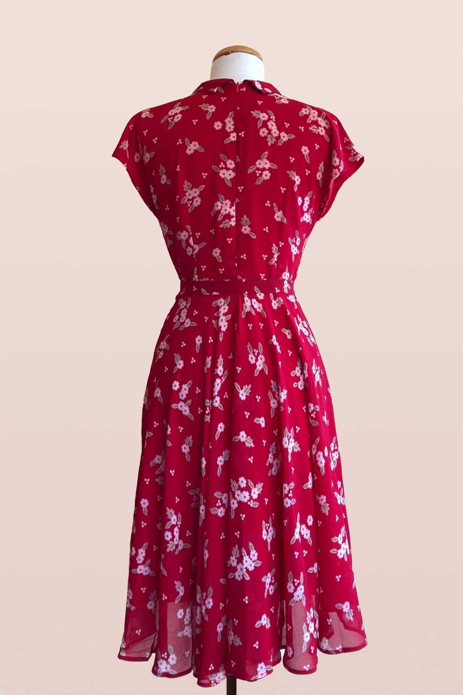 Elise Design Manette Floral Dress Red Floral