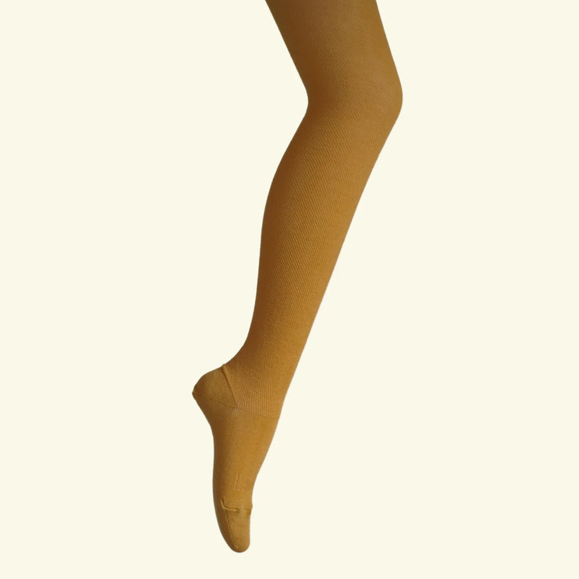 Mosey Merino Wool Textured Knit Tights Tobacco