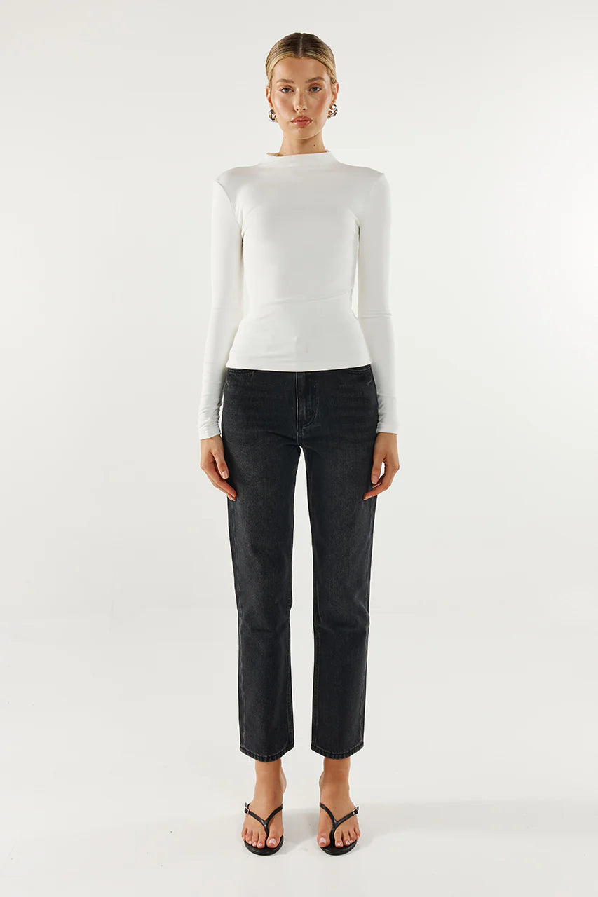 Madison The Label Marc Long Sleeve Top White