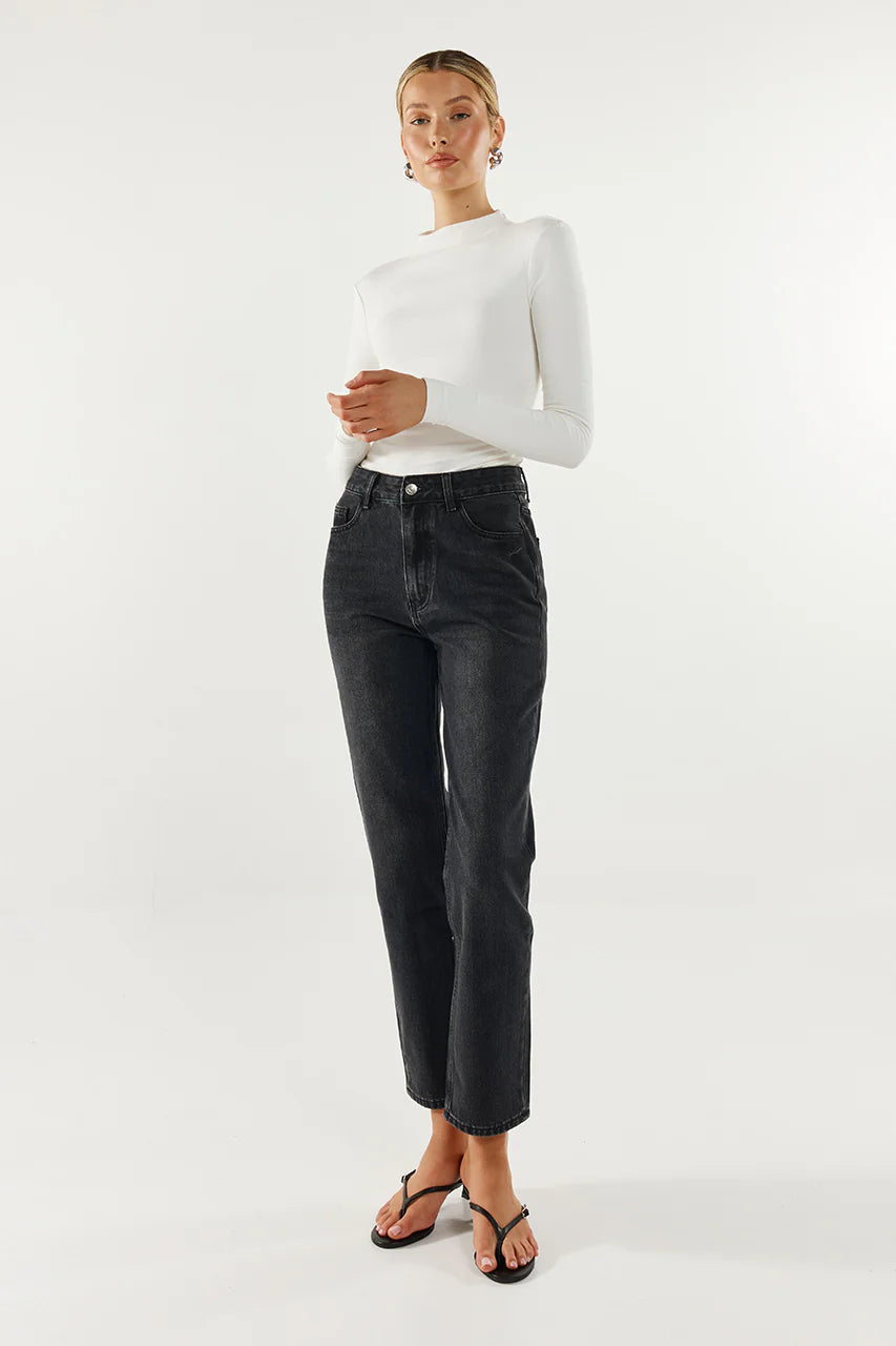 Madison The Label Marc Long Sleeve Top White