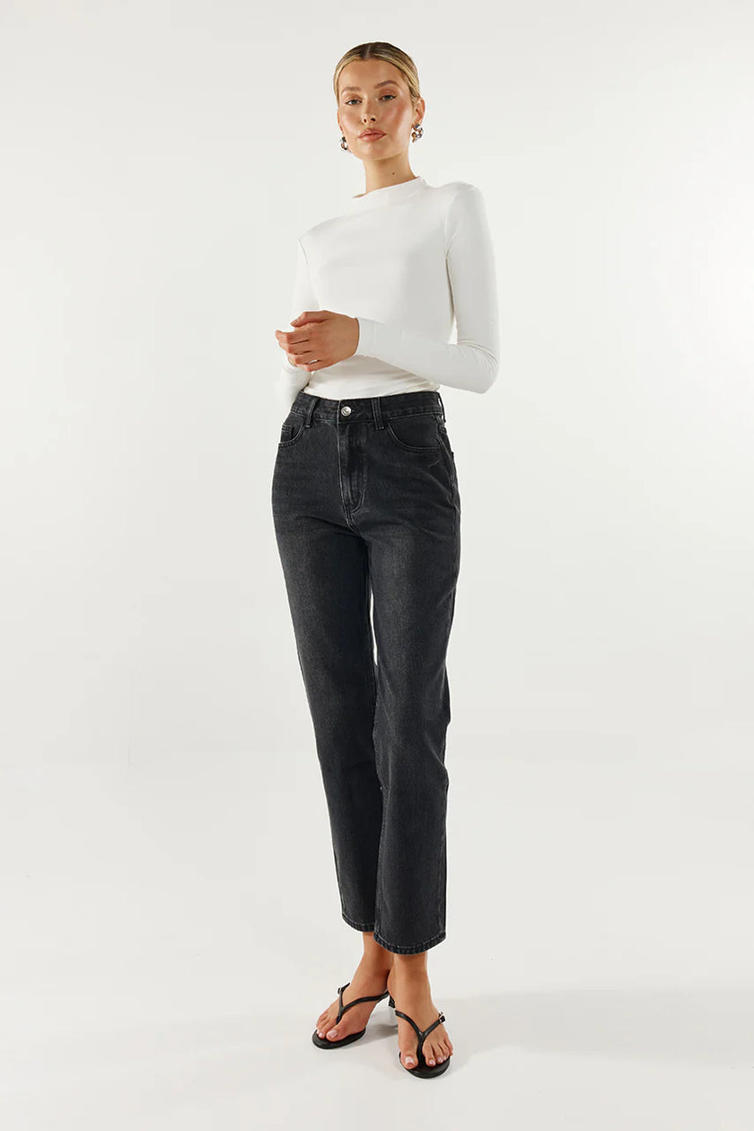 Madison The Label Marc Long Sleeve Top White